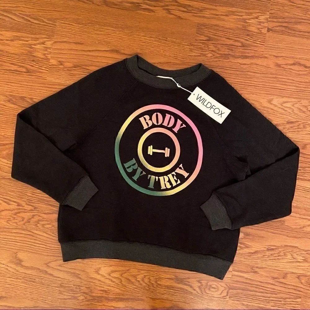 NEW Wildfox Gray Body by Trey Sweatshirt Size S